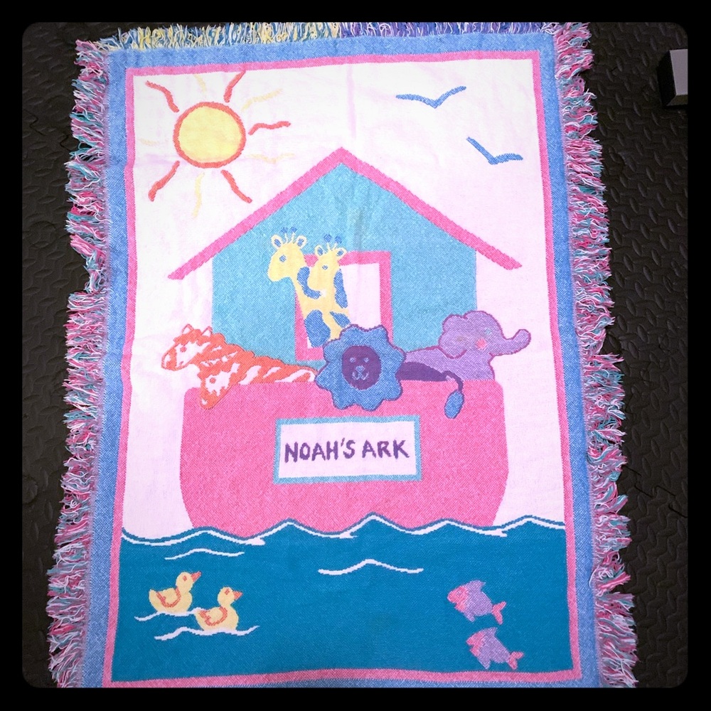 🦒🐘🐶Noah’s Ark quilted baby’s blanket